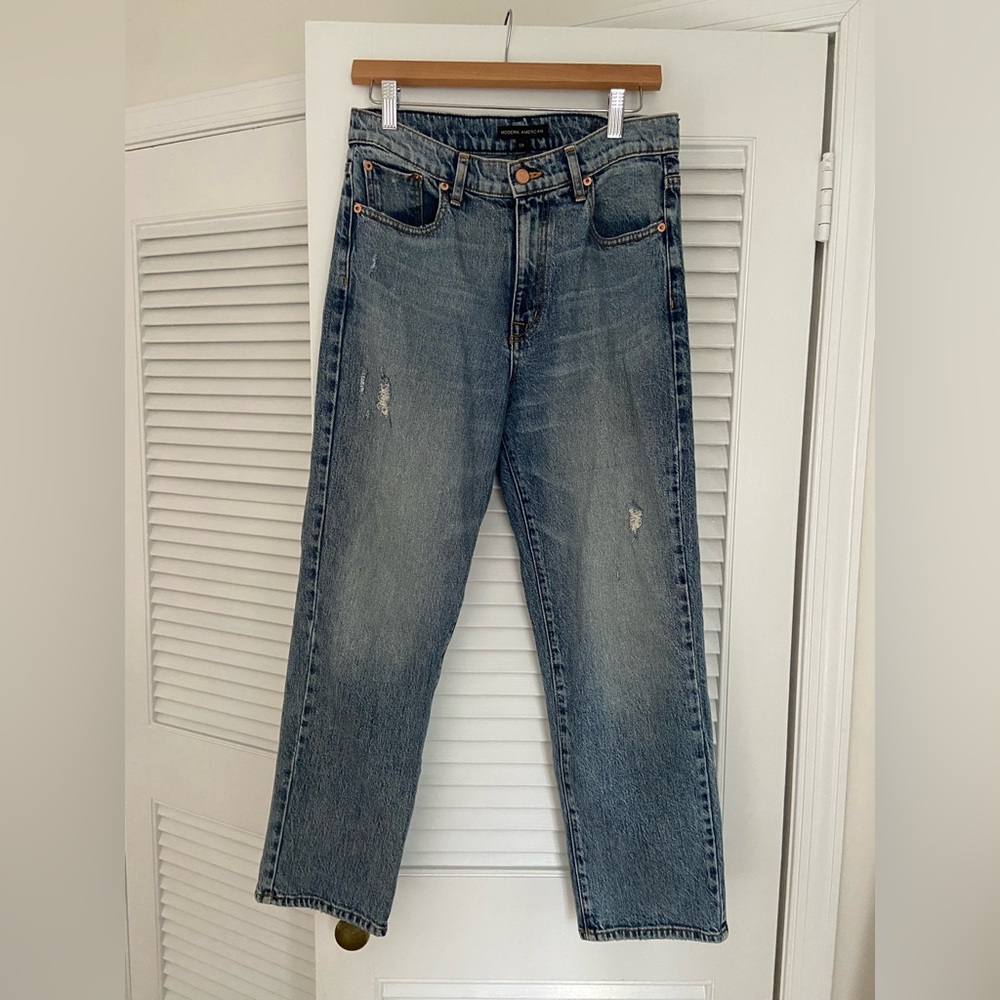 Modern American Women’s Blue Denim Straight Leg Jeans